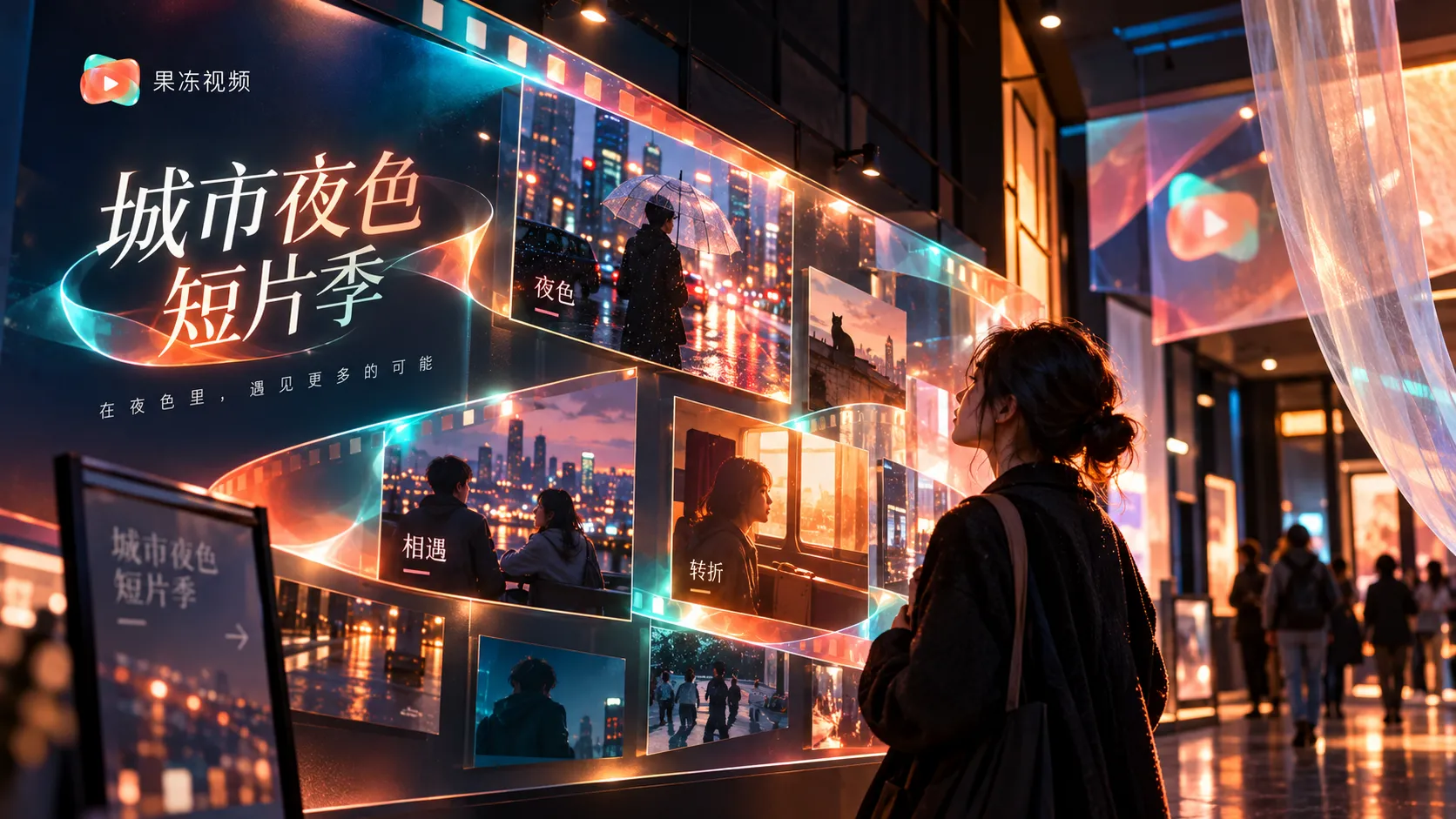 具有不同场景的影像主题画面